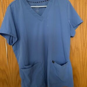 Light Blue Scrub Top